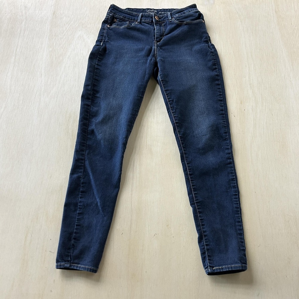 Signature By Levi Strauss Modern Skinny Jeans Womens 28x28 Dark Wash Blue Denim